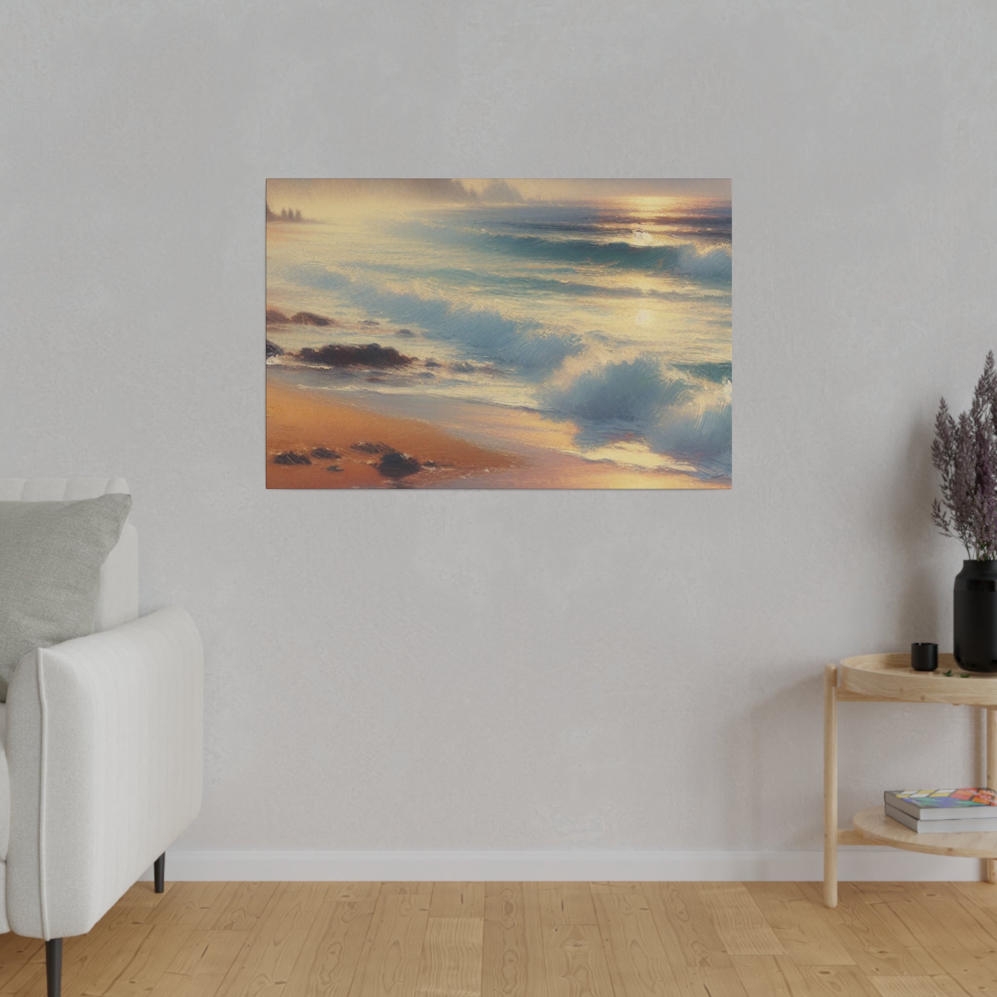 Seaside Symphony Tonalism Beach Painting Canvas