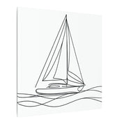 Minimalist Sailboat Canvas