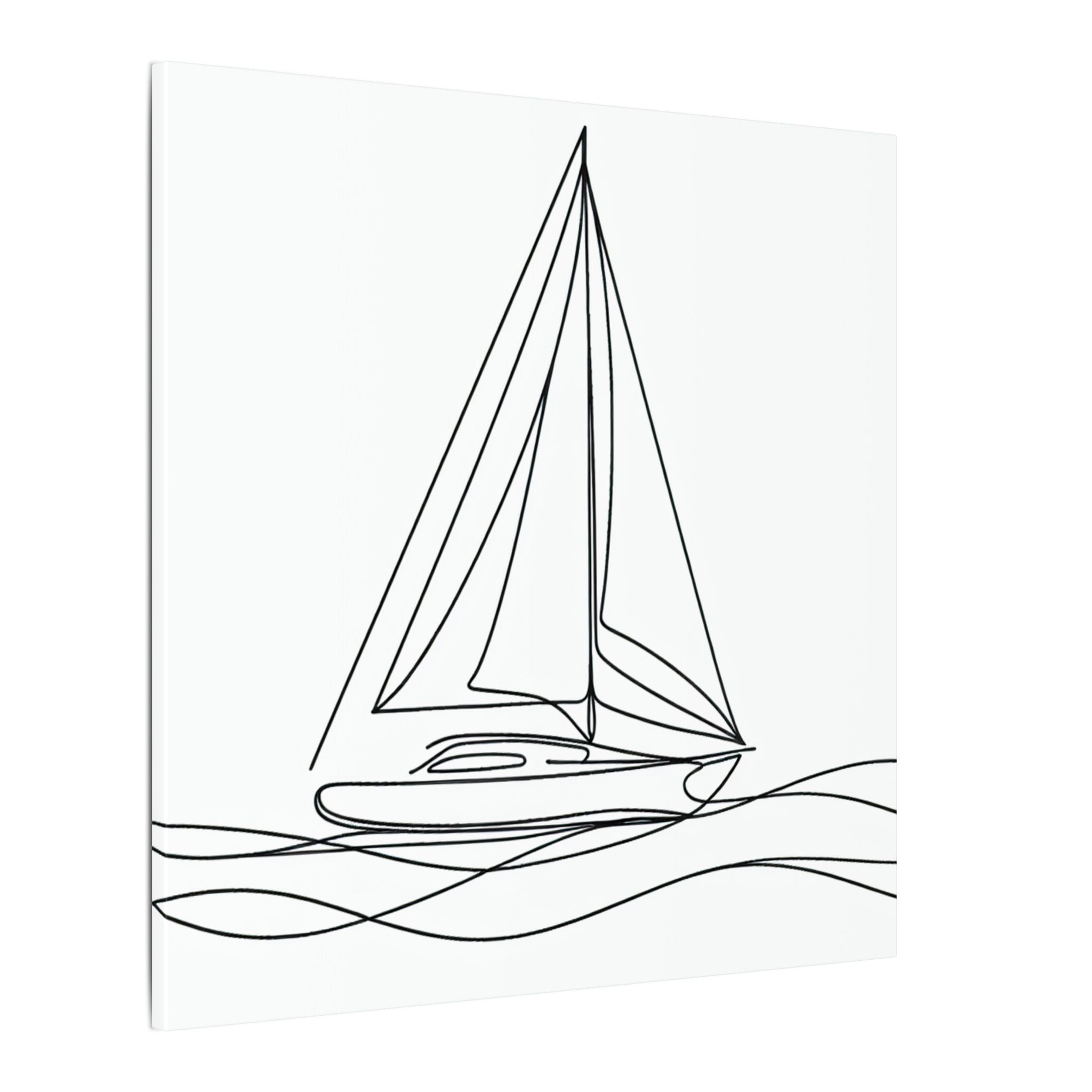 Minimalist Sailboat Canvas