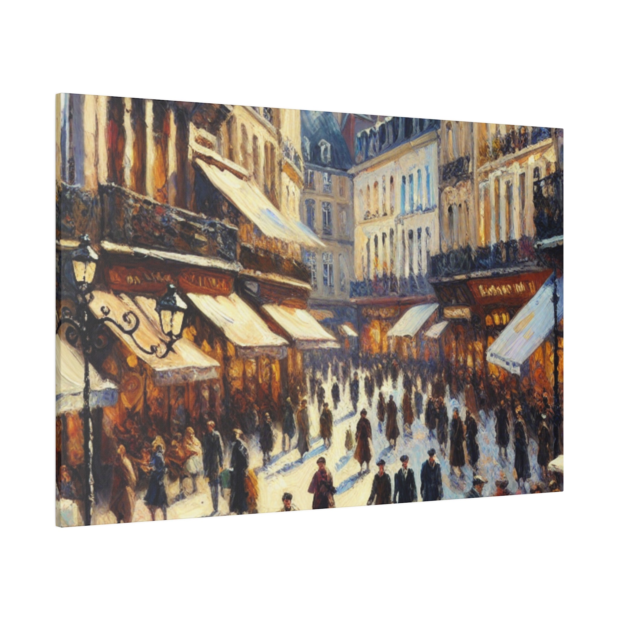 Parisian Street Vintage French Street Painting Canvas