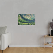 Whispering Peaks Vista Mountain Landscape Painting Canvas