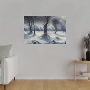 Whispers of Winter Past Vintage Snowscape Winter Painting Canvas