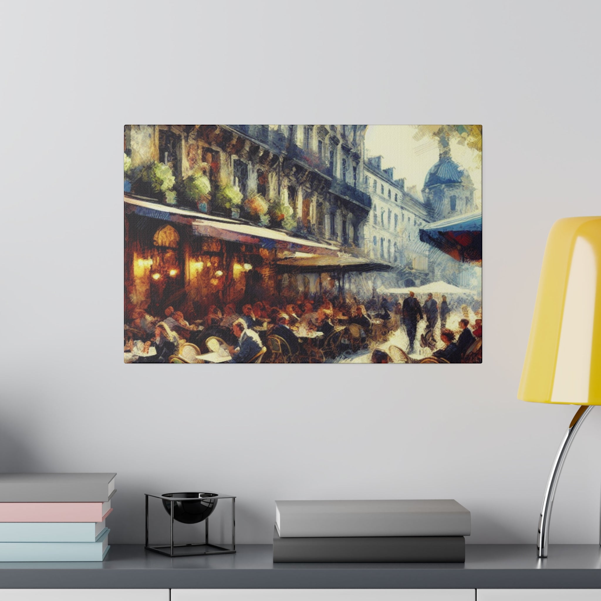 Espresso Enigma European Cafe Artwork Canvas