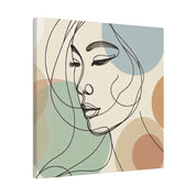 Earthborn Essence Line Art Boho Style Wall Decor Canvas