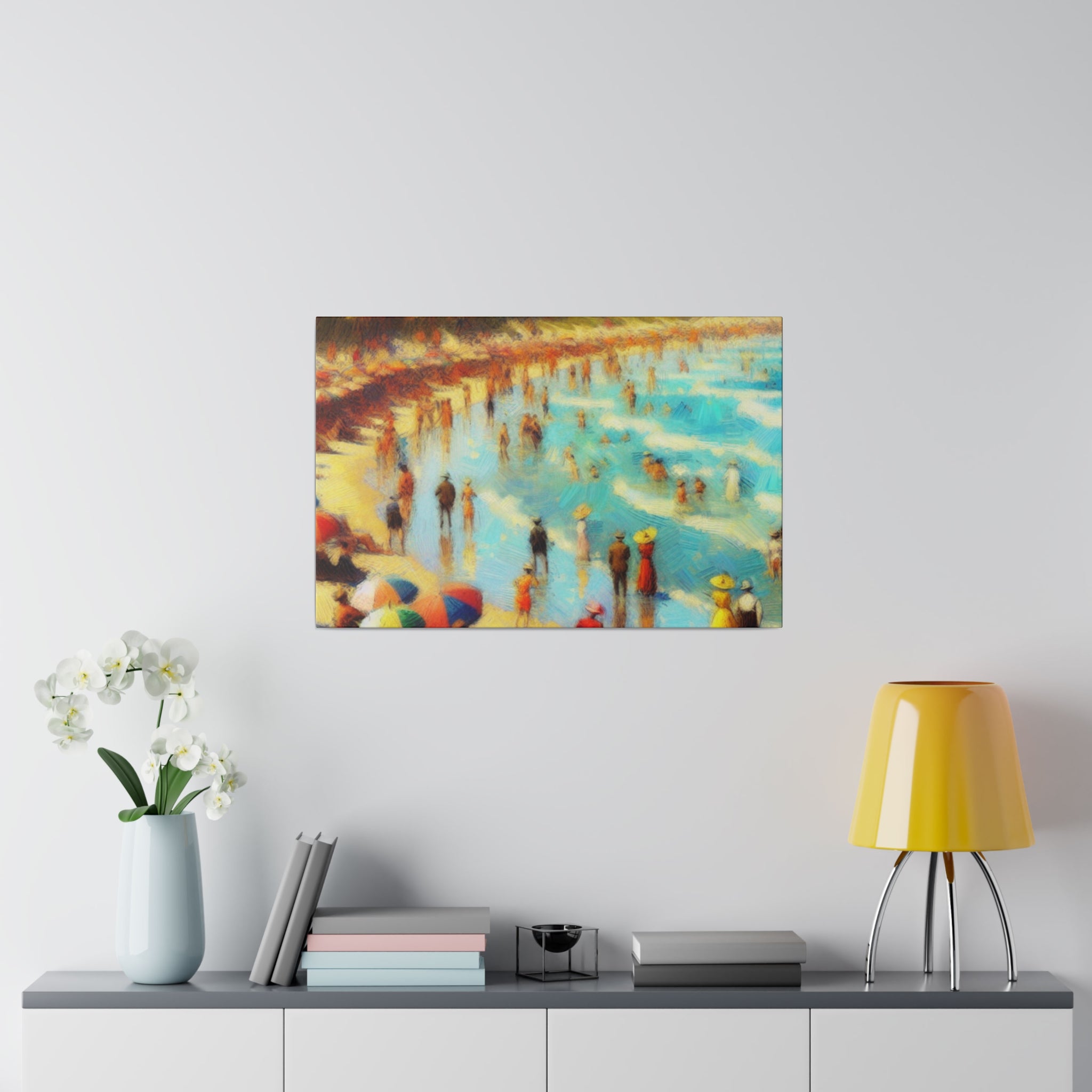 Oceanic Reverie Impressionist Beach Painting Canvas