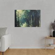 Bright Moonlight Forest Painting Canvas