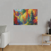 Autumn Cascade Symphony Fall Painting Canvas