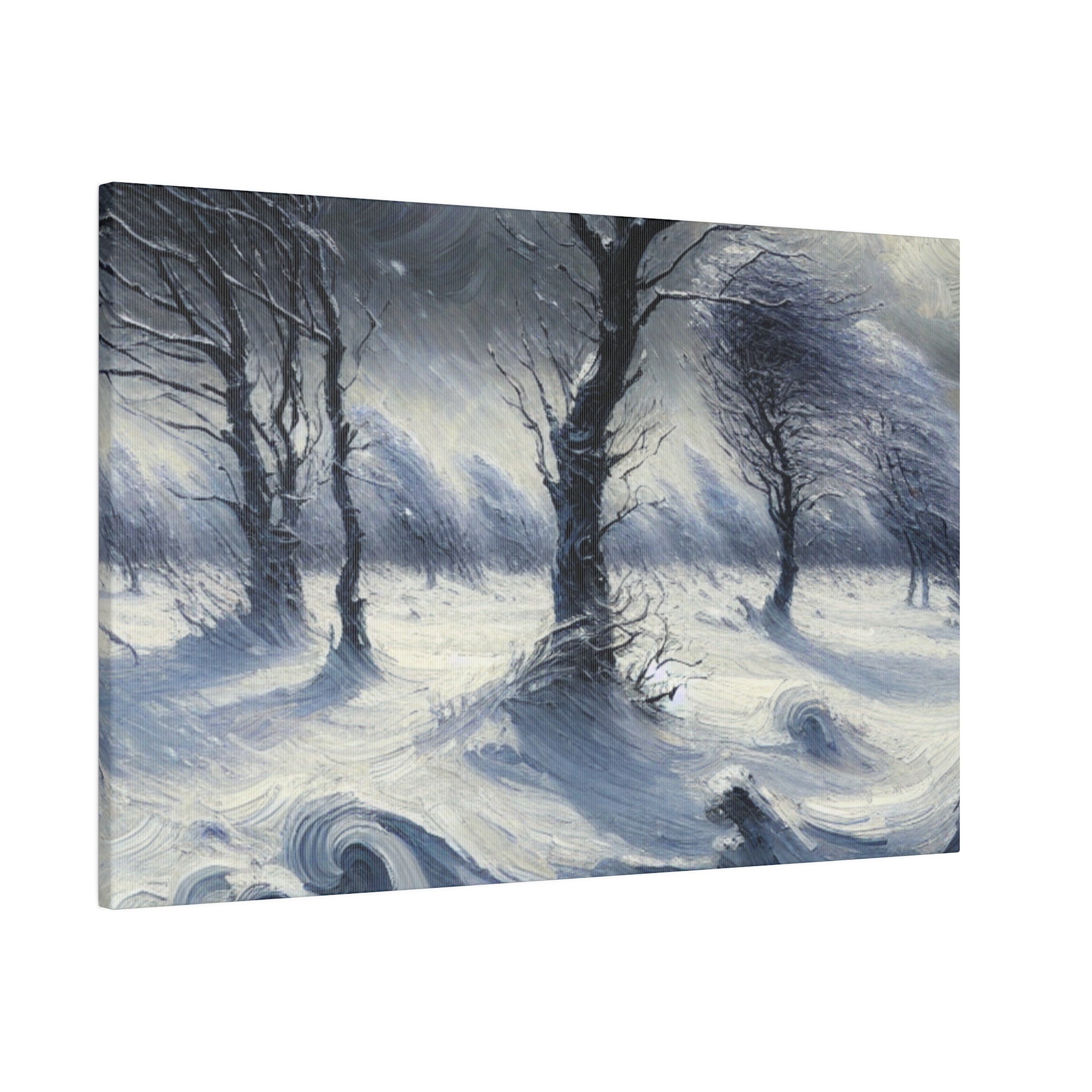 Whispers of Winter Past Vintage Snowscape Winter Painting Canvas