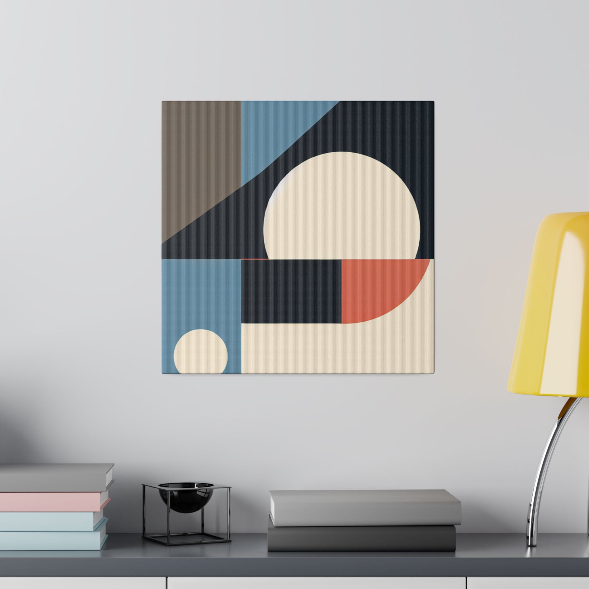 Mid Century Geometric Abstract Wall Art Canvas