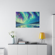 Aurora Winter Dreams Northern Lights Painting Canvas