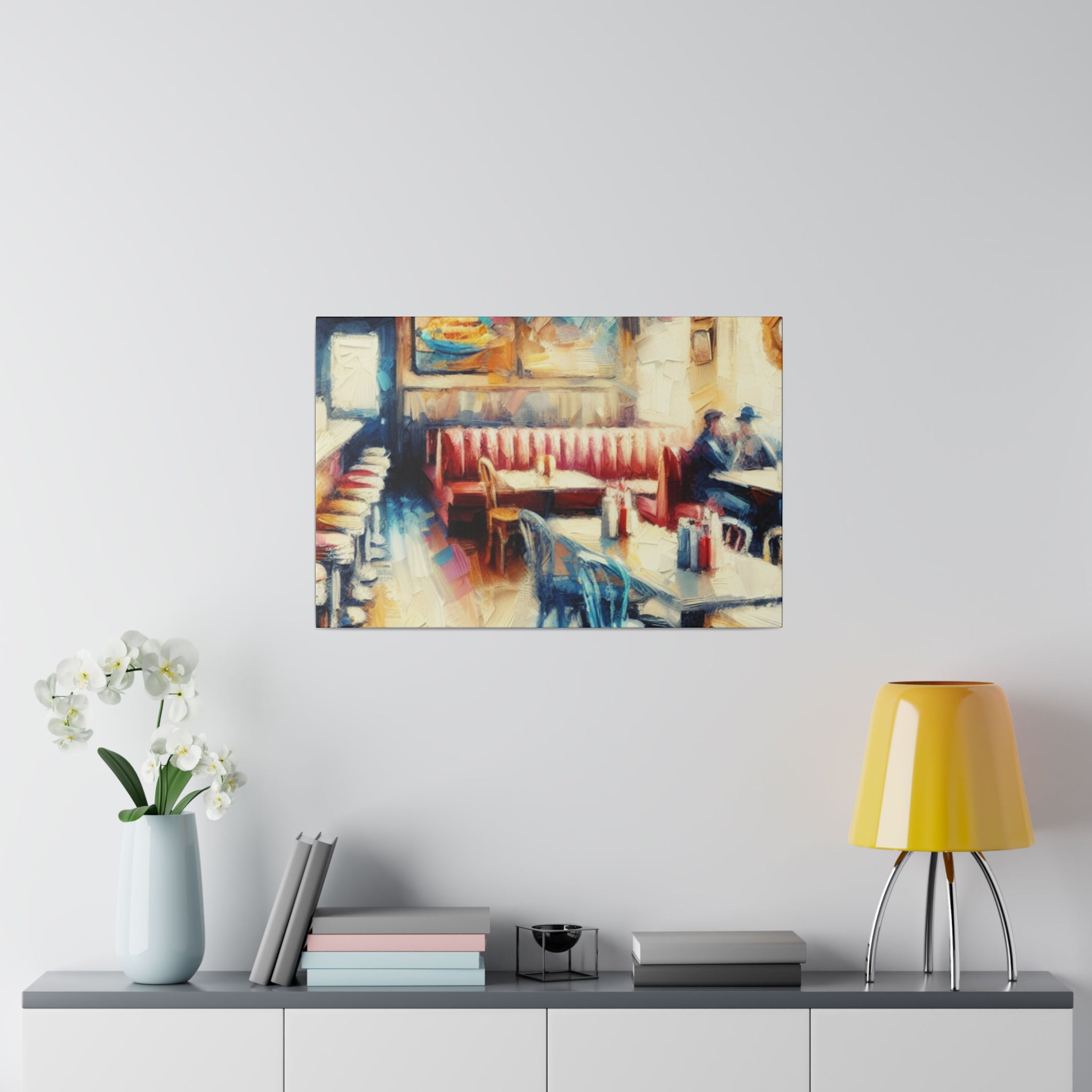 Nostalgic Delight Vintage Diner Painting Canvas