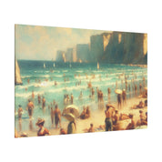 Serene Coastal View Beach Painting Canvas