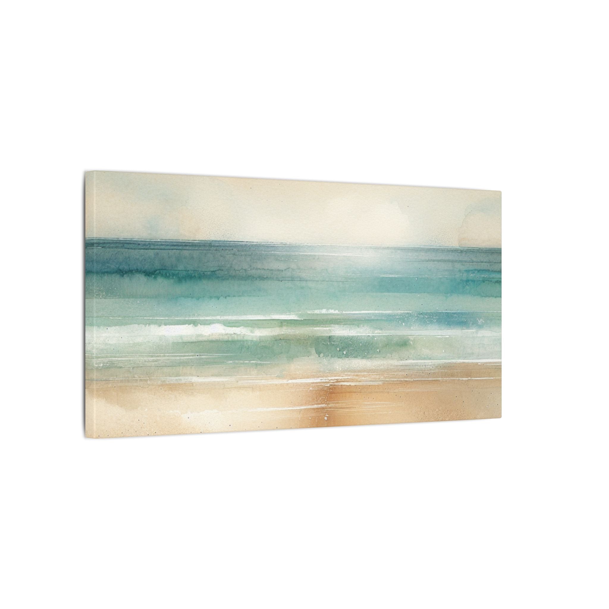Tranquil Beach Horizon Canvas