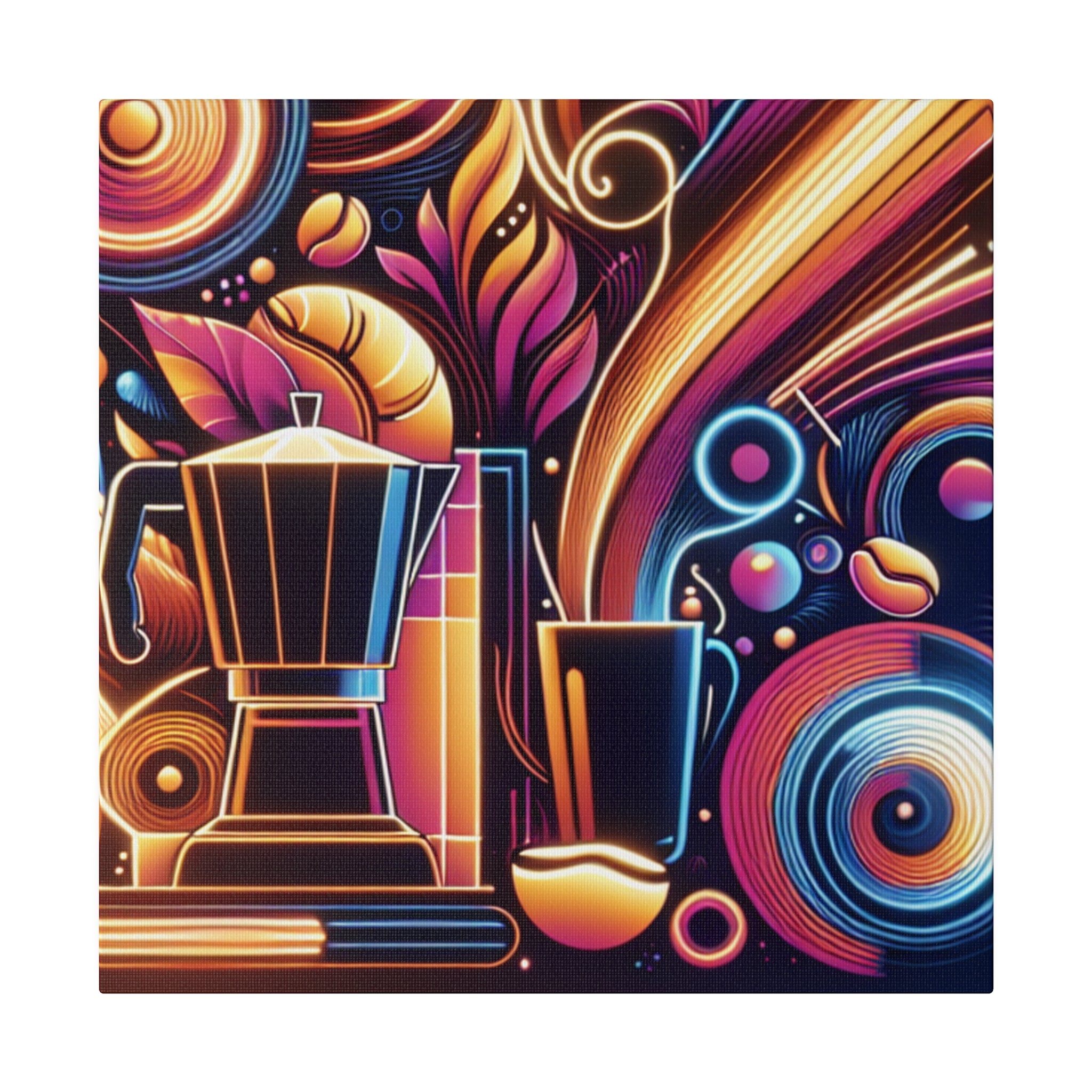 Art Deco Cafe Coffee Shop Decor Canvas