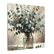 Eucalyptus Herbs in Jar Watercolor Canvas