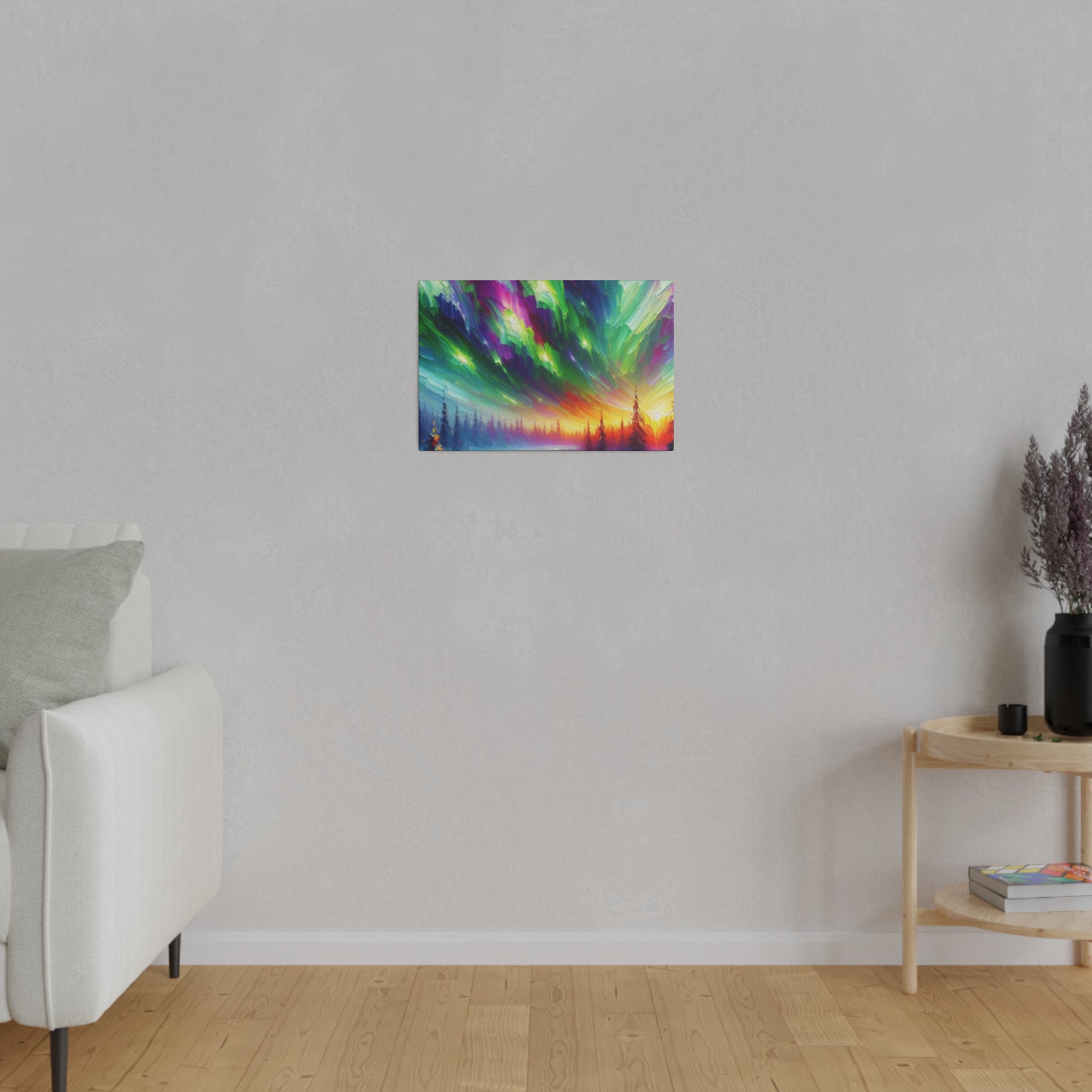 Aurora Ice Caps Northern Lights Painting Canvas