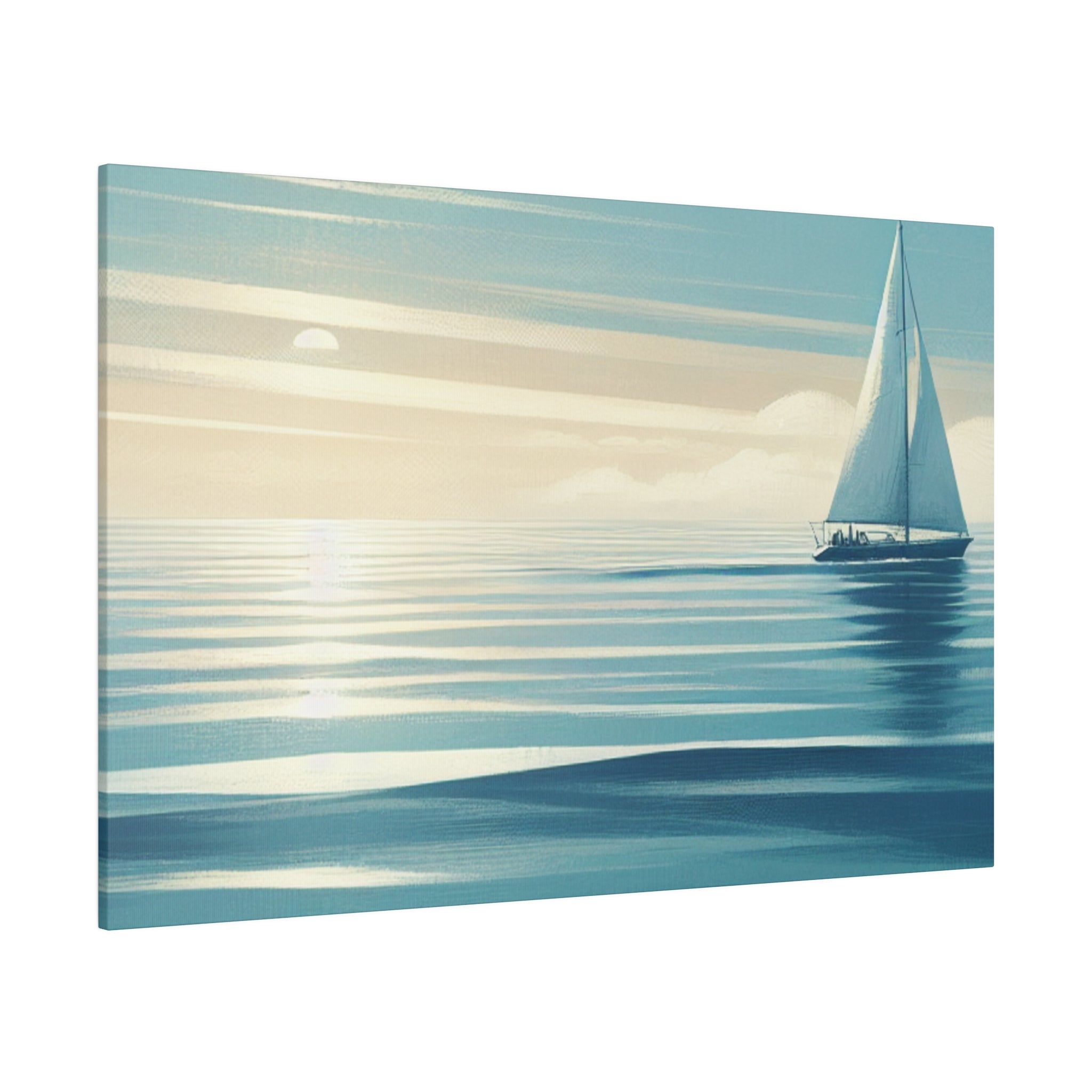 Tranquil Voyage Sailboat Painting Canvas