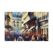 Chromatic Urban Symphony French Street Painting Canvas