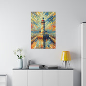 Lighthouse Whispers Coastal Wall Art Lighthouse Painting Canvas