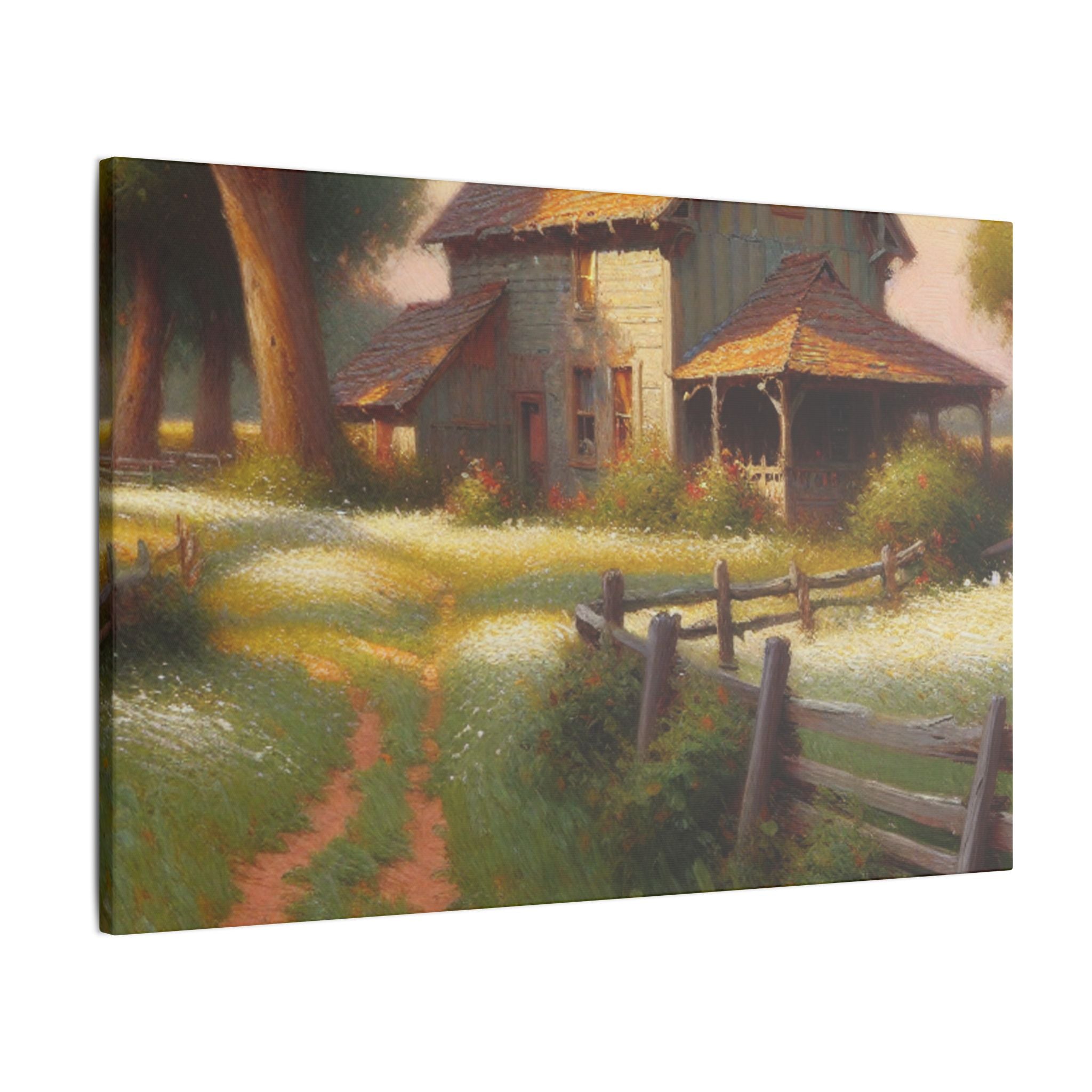 Bucolic Bliss Canvas Farmhouse Painting Canvas