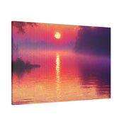 Dawn's Radiant Embrace Sunrise Painting Canvas