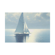 Serene Voyage Sailboat Painting Canvas