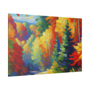 Autumn Cascade Symphony Fall Painting Canvas