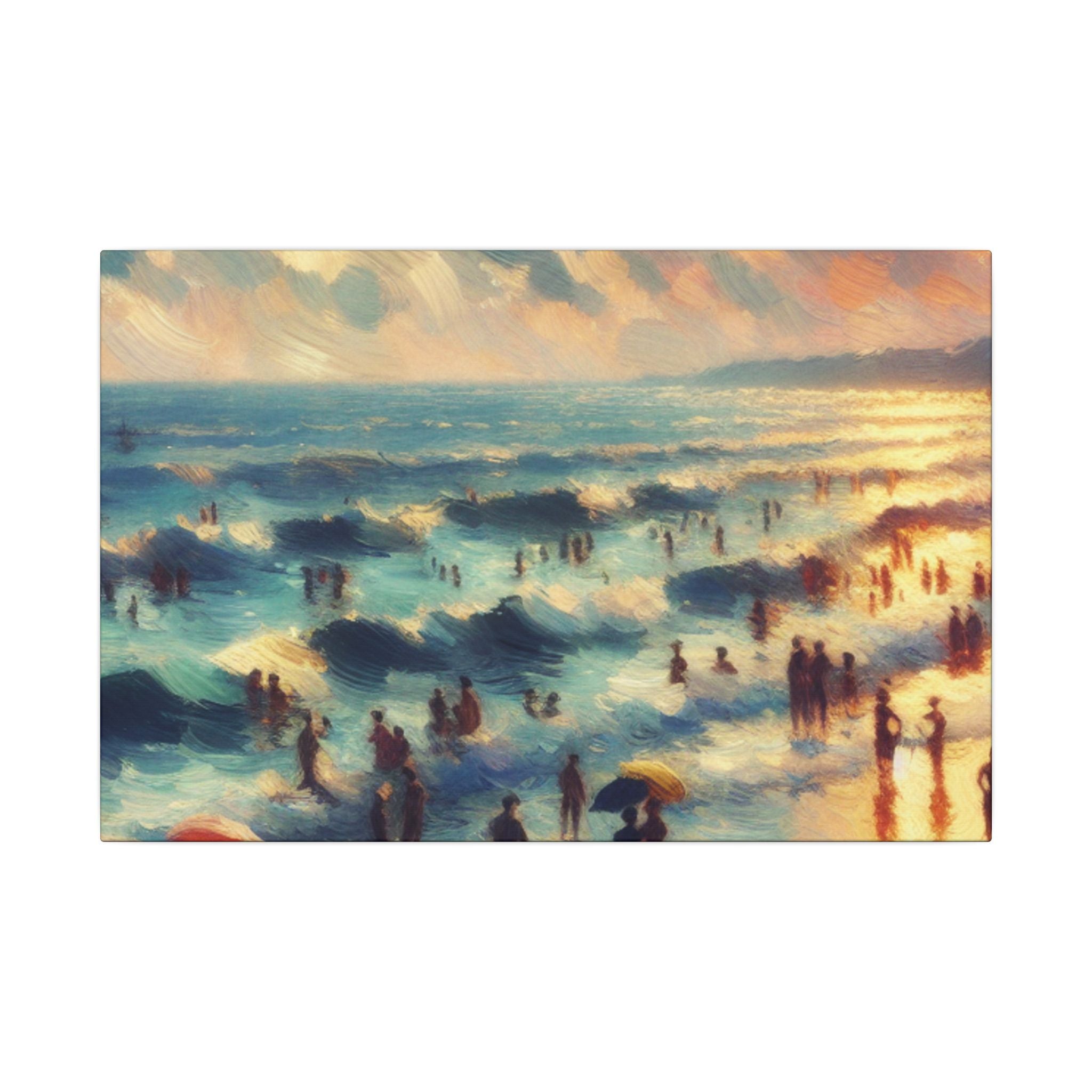 Vintage Seaside Beach Canvas