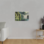 Serene Solitude Lake Whispers Lake Painting Canvas