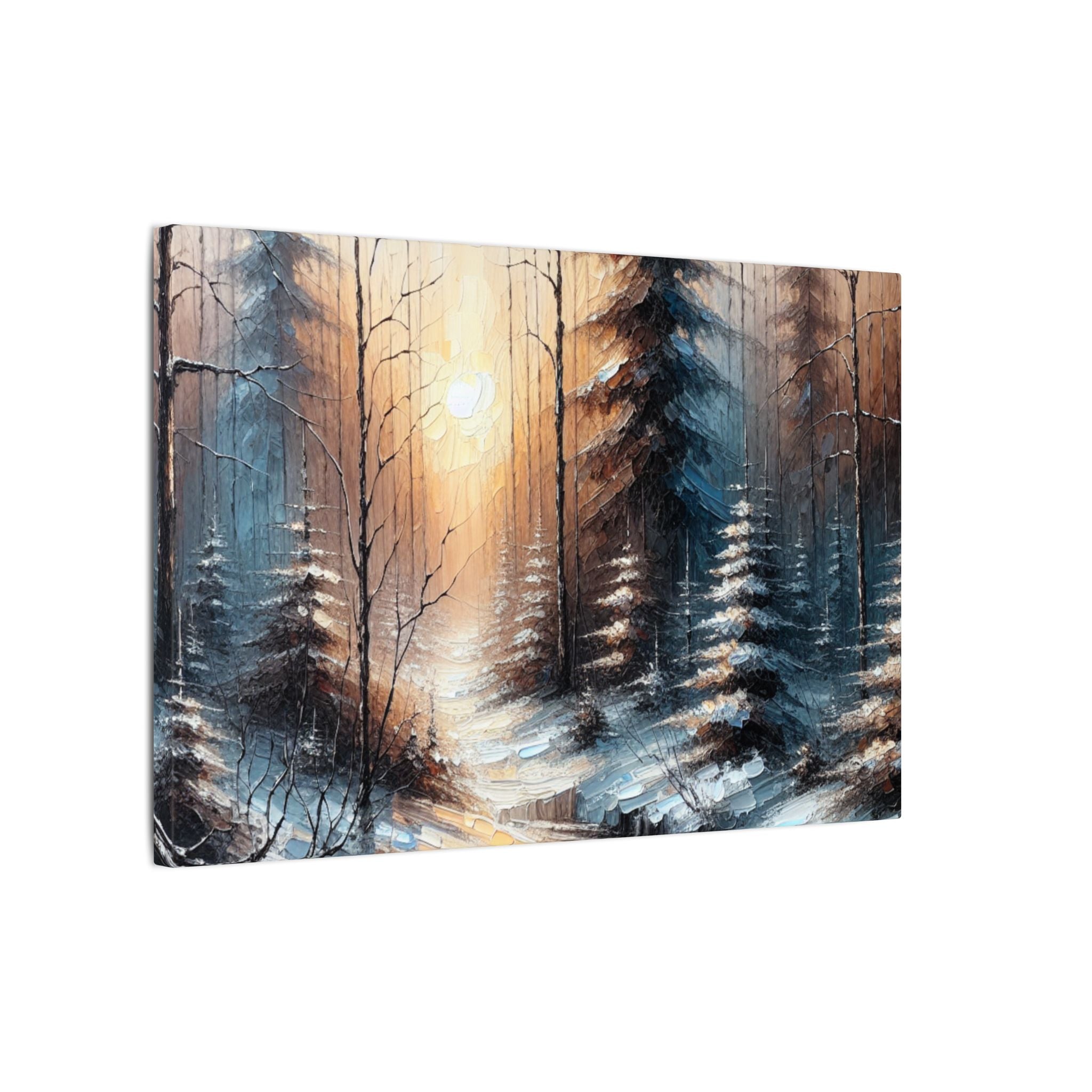 Winter Sunrise Forest Canvas