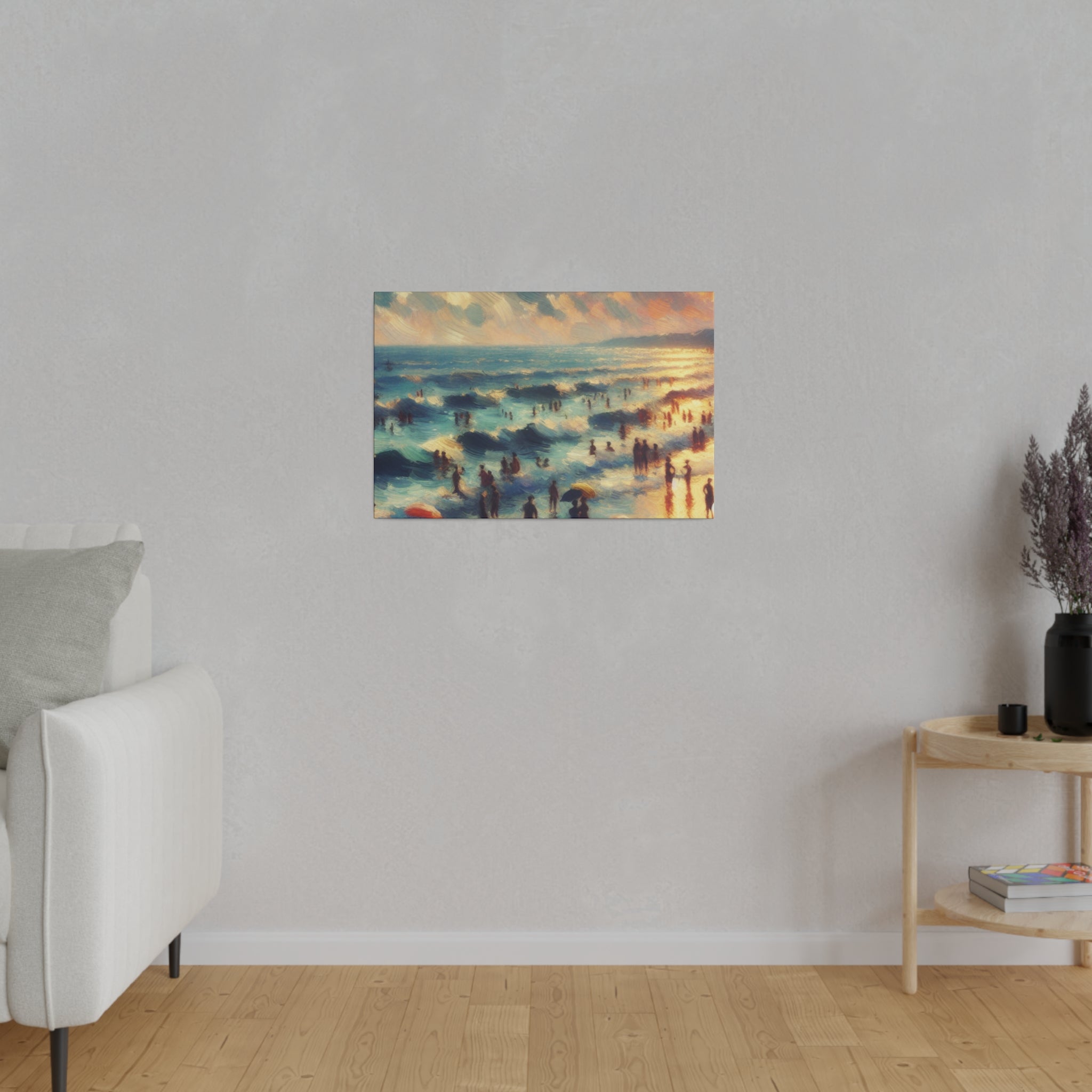 Seaside Tranquillity Beach Landscape Painting Canvas