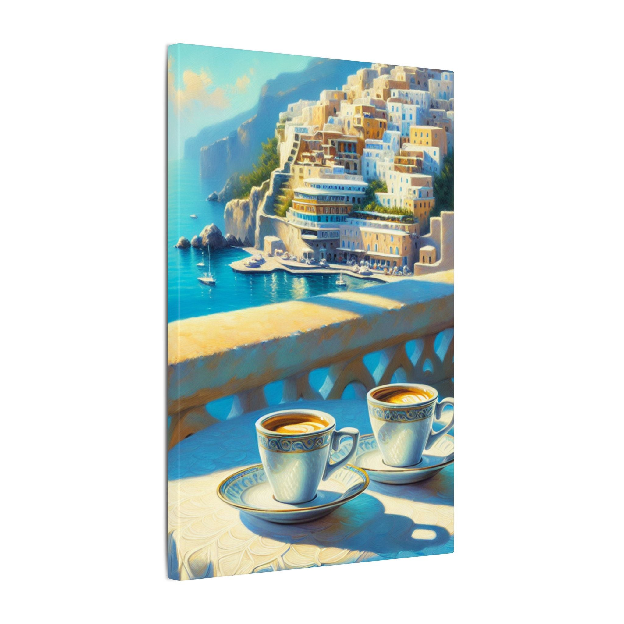 Italian Seaside Café Canvas