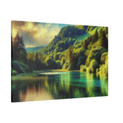 Serene Lake Whispers Lake Painting Canvas