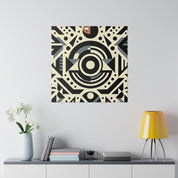 Geometric Symphony in Vivid Dimensions Geometric Painting Canvas