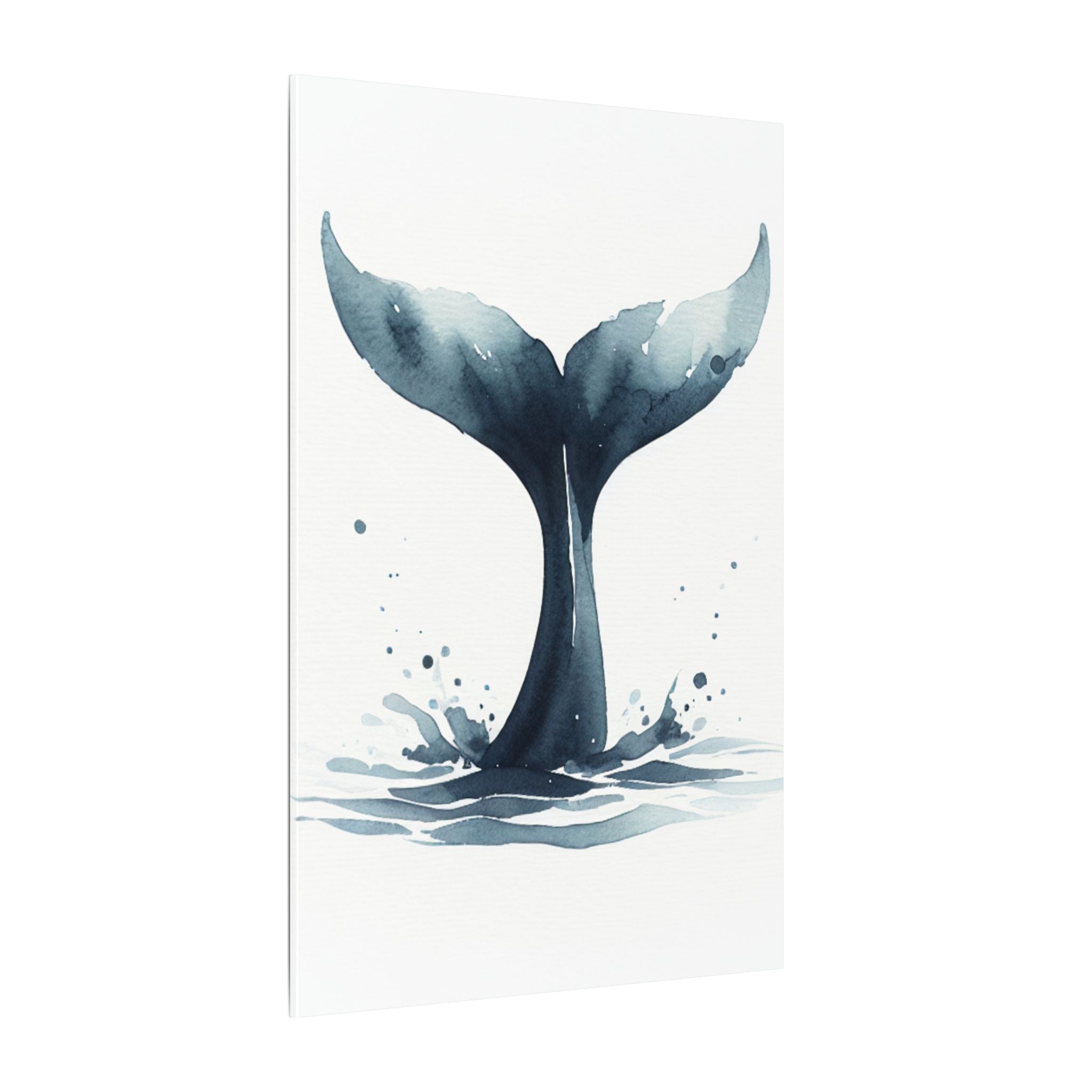 Whale Tail Silhouette Canvas