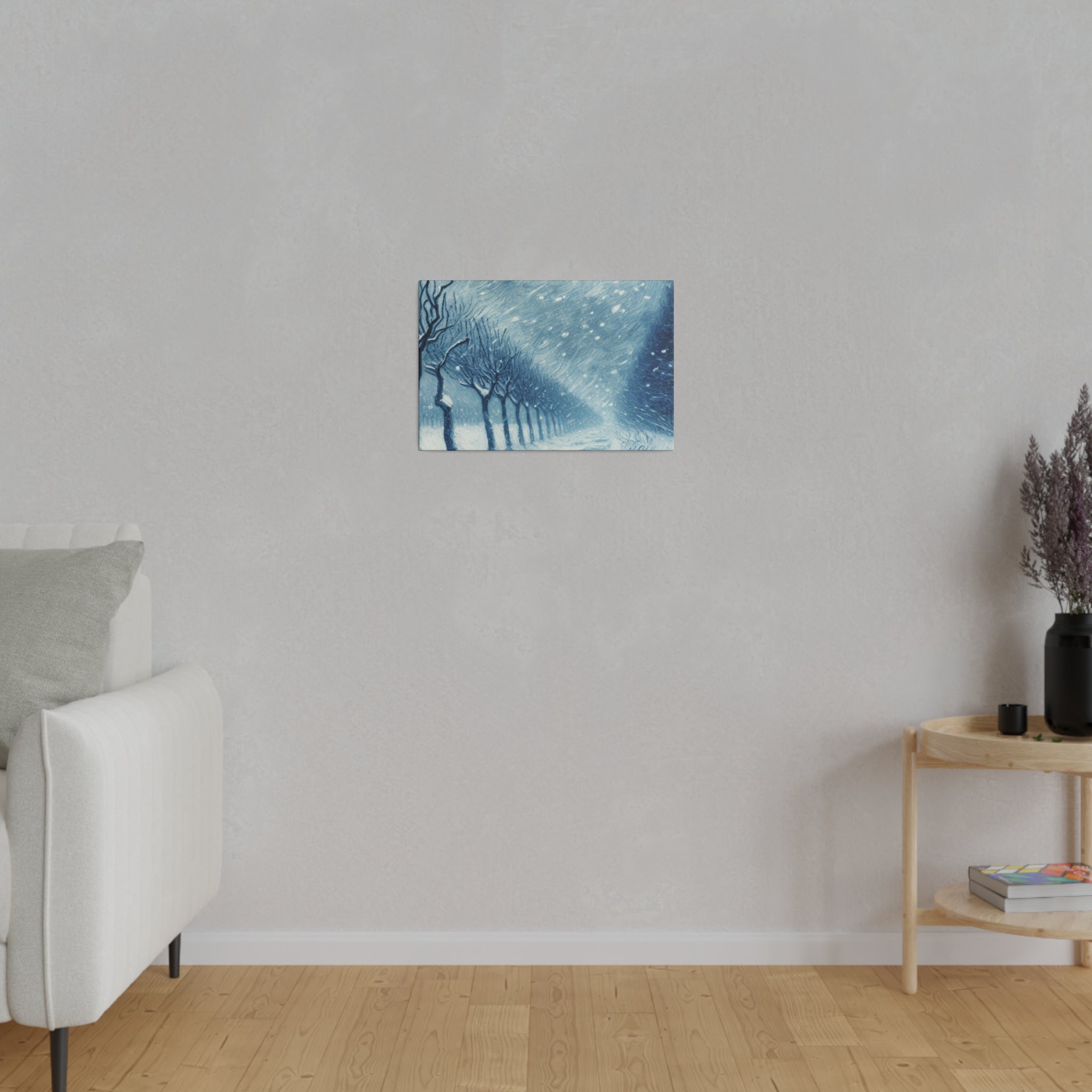 Blizzard Storm Snowscape Winter Painting Canvas