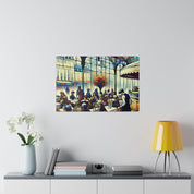 Morning Muse Vintage European Cafe Artwork Canvas