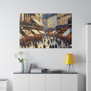 Parisian Street Vintage French Street Painting Canvas