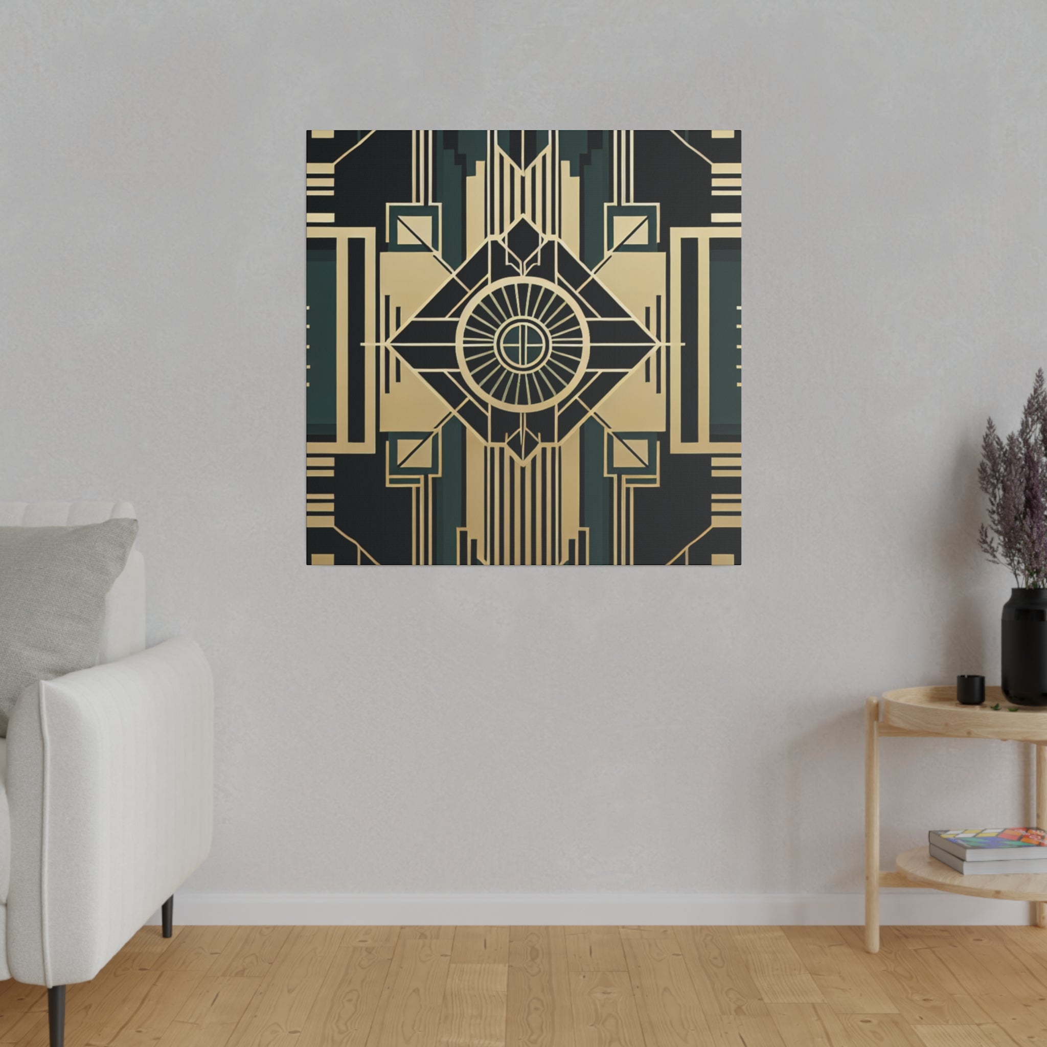 Deco Enchantment Mosaic Pattern Art Deco Wall Art Canvas