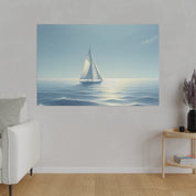 Serene Voyage Sailboat Painting Canvas