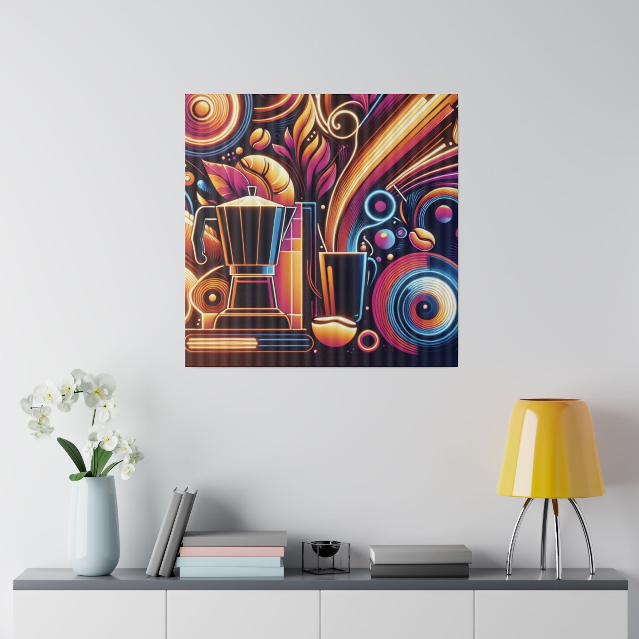 Art Deco Cafe Coffee Shop Decor Canvas