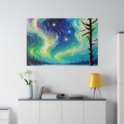 Aurora Frost Brilliance Northern Lights Painting Canvas