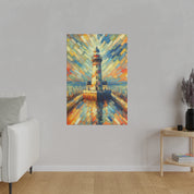 Lighthouse Whispers Coastal Wall Art Lighthouse Painting Canvas