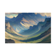 Whispering Valley Reverie Mountain Landscape Painting Canvas