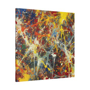 Multicolor Splatter Painting Expressionist Abstract Wall Art Canvas