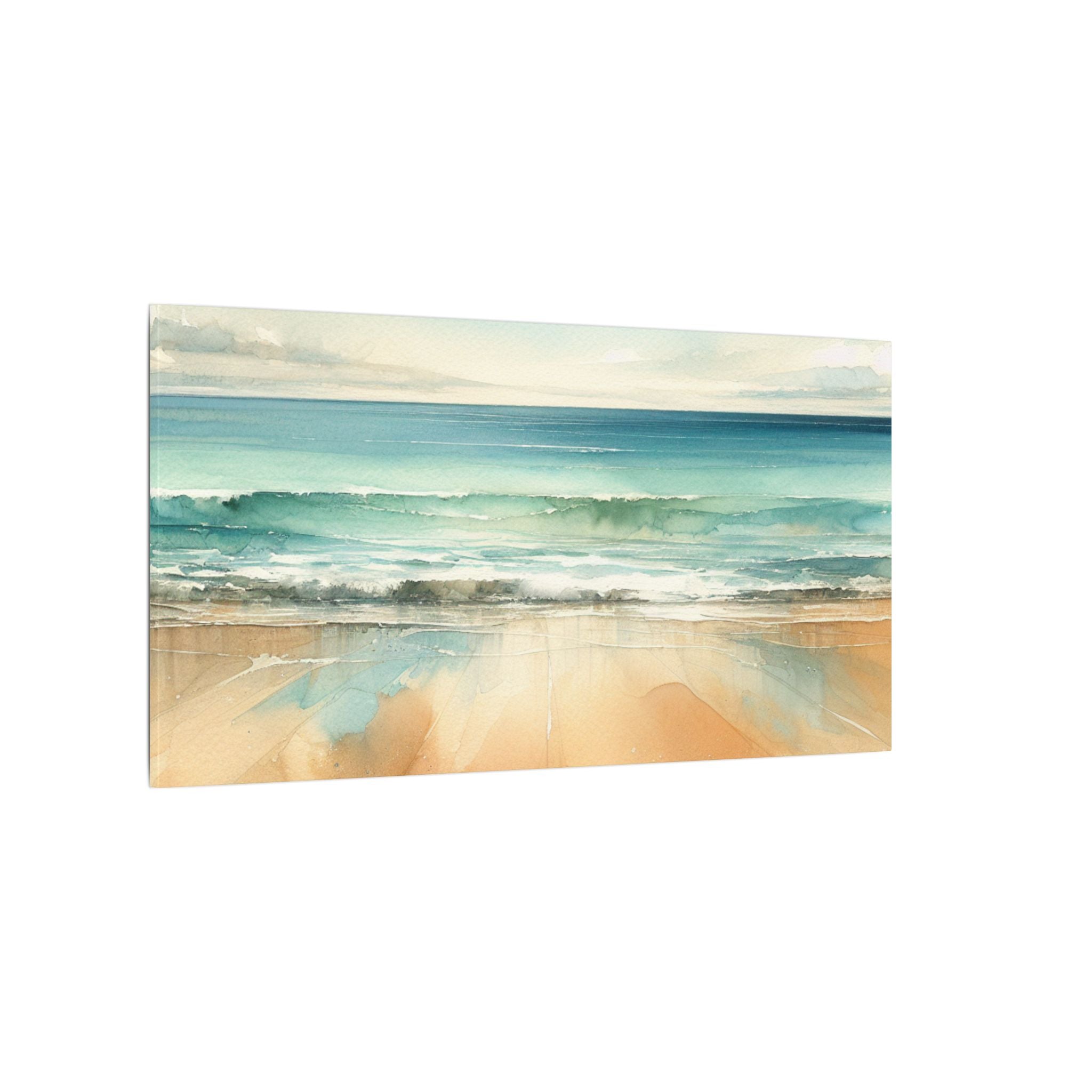 Tidewashed Beach & Horizon Canvas