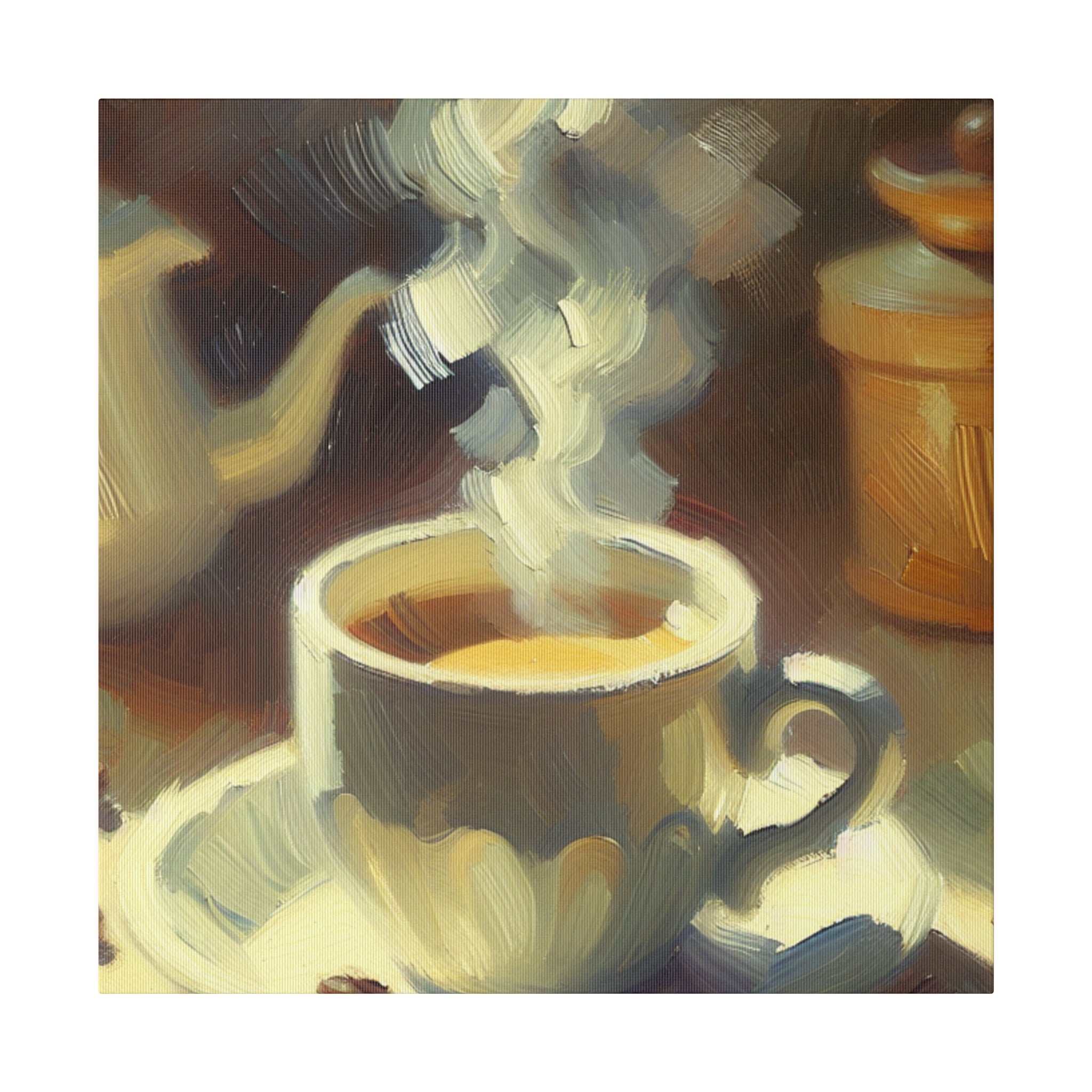 Impressionist Coffee Artwork Coffee Painting Canvas