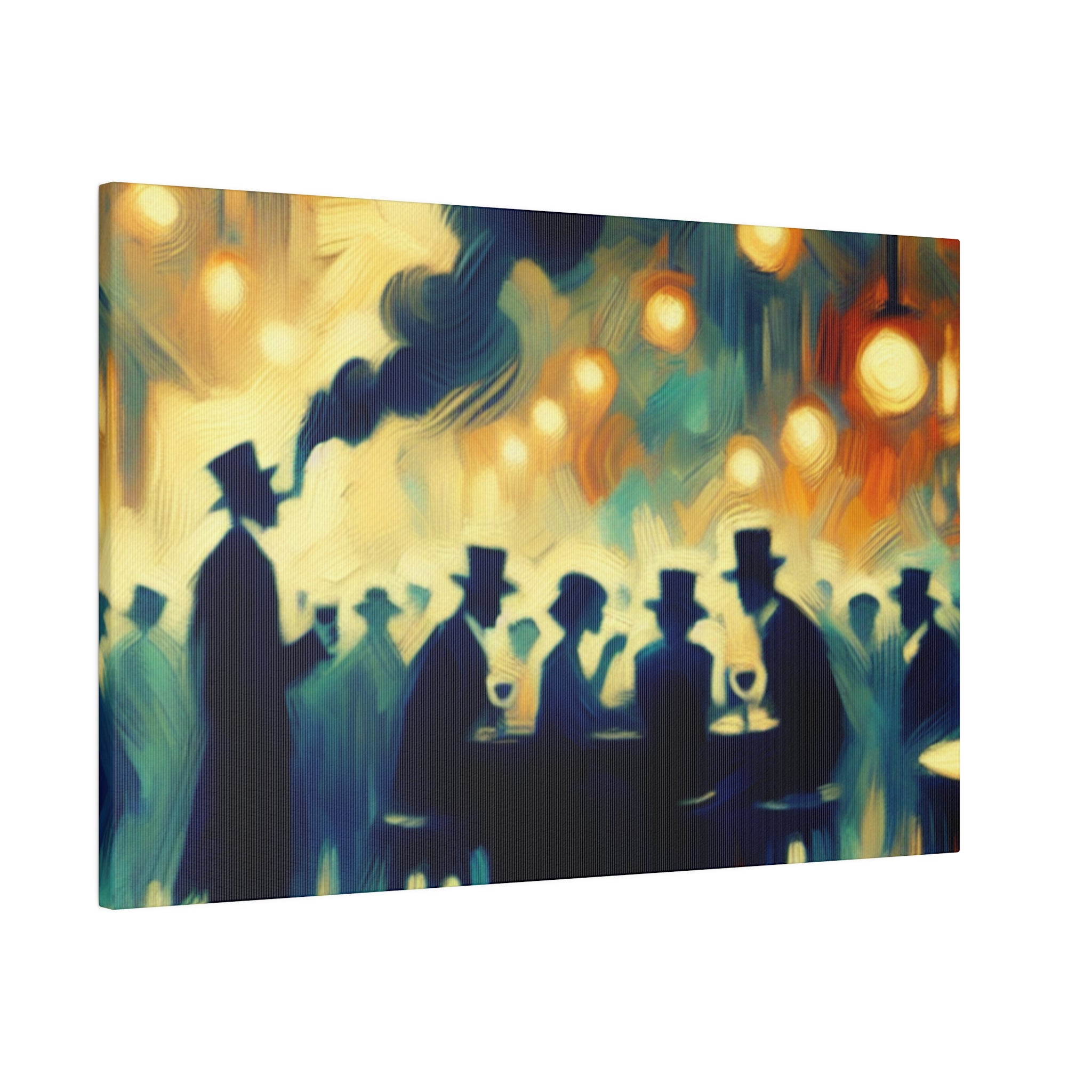 Prohibition Scarlet Swirls Retro Speakeasy Bar Art Canvas