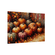 Pumpkins by the Red Barn Canvas