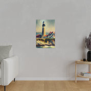 Impressionist Beacon Coastal Wall Art Lighthouse Painting Canvas